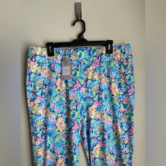 Bright Swirl Wide-Leg Jeans in Blue & Pink - Picture 2 of 11